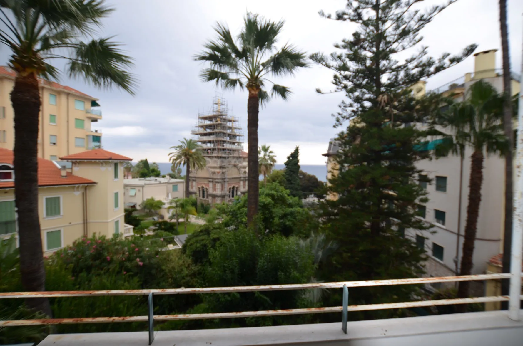 View from in the apartment in Sanremo in Via Nuvoloni
