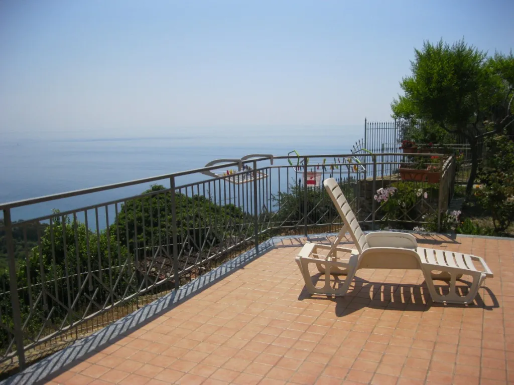 Seaside view from terrace in eight-room villa in Sanremo