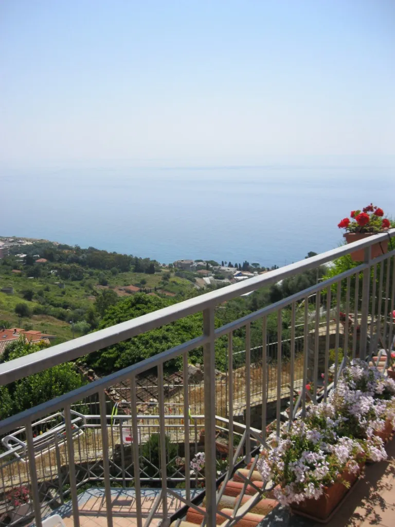 Seaside view from balcony in eight-room villa in Sanremo