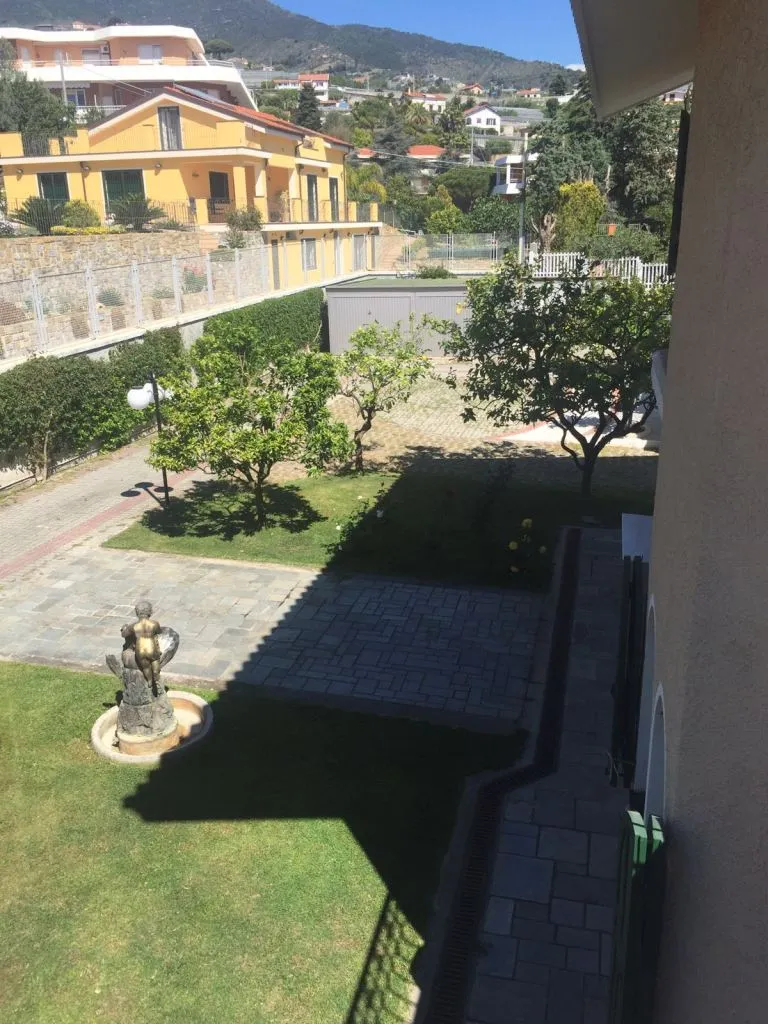 View on backyard in five-room villa in Sanremo