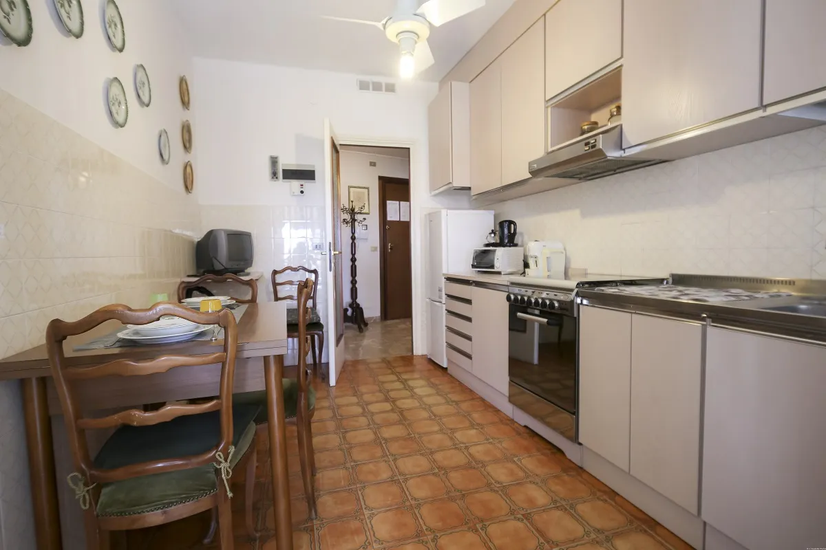 Kitchen in the apartment in Sanremo in via Padre Semeria