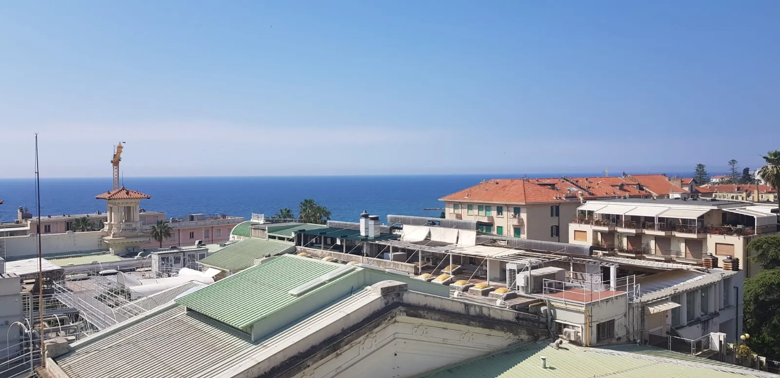 Seaside view from apartment in Sanremo