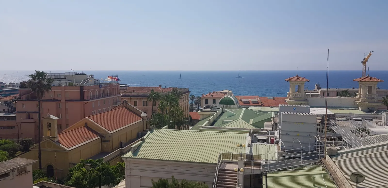 Seaside view from apartment in Sanremo