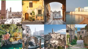 collage of 8 different Italian properties views