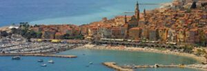 Sanremo seafront promenade wideview